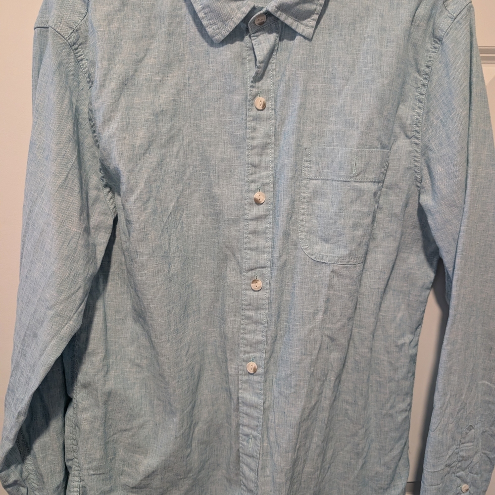 Light Blue Men's Button-Down Shirt